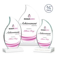 Croydon Full Color White Flame Crystal Award - Awards and Trophies