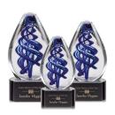 Expedia Black on Paragon Base Tear Drop Glass Award