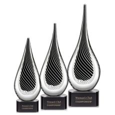 Constanza Black Tear Drop Glass Award - Awards and Trophies