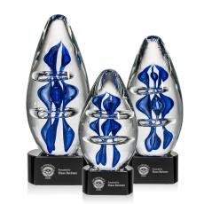 Eminence Black on Paragon Base Tear Drop Glass Award - Awards and Trophies