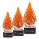 Aventura Black on Paragon Base Tear Drop Glass Award