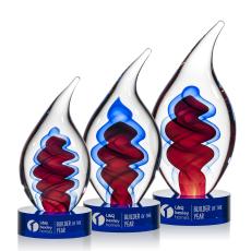 Trilogy Blue Flame Glass Award - Awards and Trophies