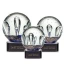 Serendipity Black on Paragon Base Globe Glass Award