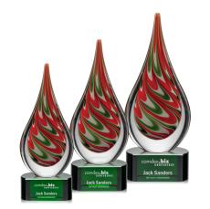 Glendower Green Tear Drop Glass Award - Awards and Trophies
