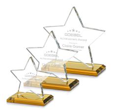 Sudbury Amber Star Crystal Award - Awards and Trophies