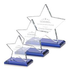 Sudbury Blue Star Crystal Award - Awards and Trophies