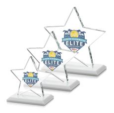 Sudbury Full Color White Star Crystal Award - Awards and Trophies