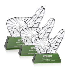 Dougherty Golf Green Unique Crystal Award - Awards and Trophies