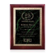 Gemstone Rosewood Plaque - Rosewood/Verdi - Awards and Trophies