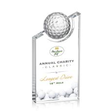 Axis Full Color Golf Peaks Crystal Award - Awards and Trophies