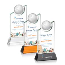 Brixton Full Color Globe Crystal Award - Awards and Trophies
