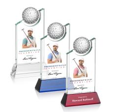 Brixton Golf Full Color Peaks Crystal Award - Awards and Trophies