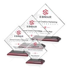 Wellington Full Color Rosewood Diamond Crystal Award - Diamond Awards