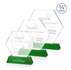 Ralston Green Polygon Crystal Award - Awards and Trophies