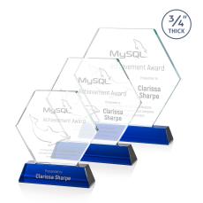 Ralston Blue Polygon Crystal Award - Awards and Trophies