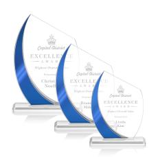 Wadebridge Blue Peaks Crystal Award