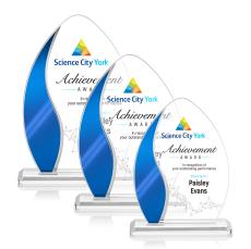 Sherborne Full Color Blue Peaks Crystal Award - Awards and Trophies