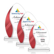 Sherborne Full Color  Red Peaks Crystal Award - Full Color Imprint