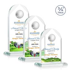 Blake Golf Full Color Starfire Globe Crystal Award - Awards and Trophies