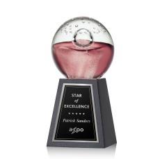 Jupiter Globe on Tall Marble Glass Award - Art Glass Awards