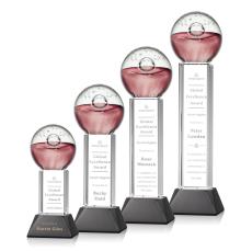 Jupiter Towers on Stowe Base Glass Award - Art Glass Awards