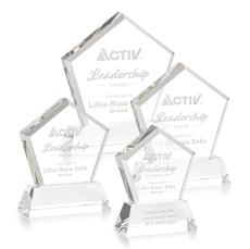 Genosee Clear on Base Polygon Crystal Award - Awards and Trophies