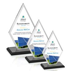 Tuscany Full Color Black Diamond Crystal Award - Full Color Imprint