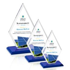Tuscany Full Color Blue Diamond Crystal Award - Full Color Imprint