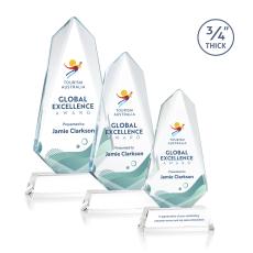 Sheridan Full Color Clear on Newhaven Unique Crystal Award - Full Color Imprint