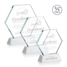 Pickering White on Newhaven Polygon Crystal Award - Awards and Trophies