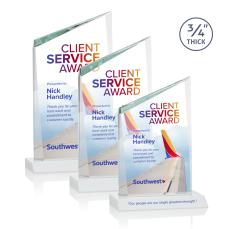 Scarsdale Full Color White Peaks Crystal Award - Awards and Trophies