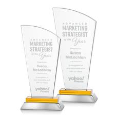 Hansen Amber Peaks Crystal Award - Metal Awards