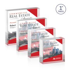 Laval Full Color Clear Square / Cube Acrylic Award - Acrylic Awards