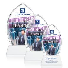 Wilton Full Color White on Newhaven Peaks Crystal Award - Full Color Imprint