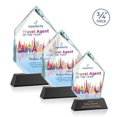Deerhurst Ice Peak Full Color Black on Newhaven Peaks Crystal Award - Awards and Trophies