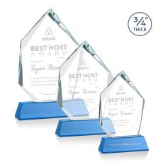 Deerhurst Ice Peak Sky Blue on Newhaven Peaks Crystal Award - Awards and Trophies