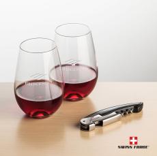 Swiss Force Opener & Boston Stemless Wine - Corporate Gifts