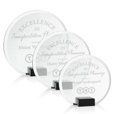 Bowie Black Circle Crystal Award - Awards and Trophies