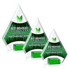 Charlotte Full Color Green Diamond Crystal Award - Awards and Trophies