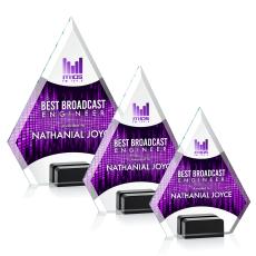 Charlotte Full Color Black Diamond Crystal Award - Full Color Imprint