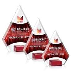 Charlotte Full Color Red Diamond Crystal Award - Awards and Trophies