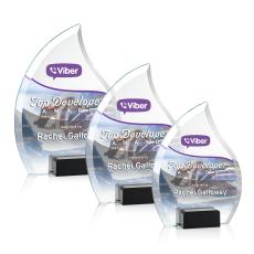 Romy Full Color Black Flame Crystal Award - Awards and Trophies
