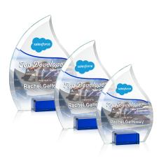 Romy Full Color Blue Flame Crystal Award - Awards and Trophies