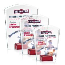 Lola Full Color Red Peaks Crystal Award - Awards and Trophies