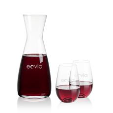 Portofino Carafe & Boston Stemless Wine - Corporate Gifts