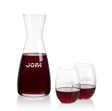 Portofino Carafe & Carlita Stemless Wine - Barware
