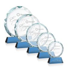 Stratford Sky Blue Circle Crystal Award - Awards and Trophies