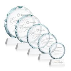 Stratford White Circle Crystal Award - Crystal Awards