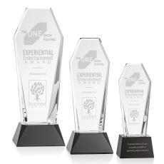 Romford Towers on Base- Black Crystal Award - Crystal Awards