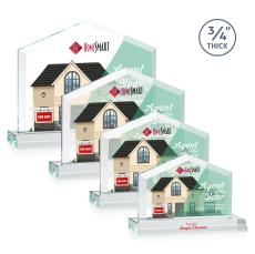 Micasa Full Color Starfire Peaks Crystal Award - Full Color Imprint